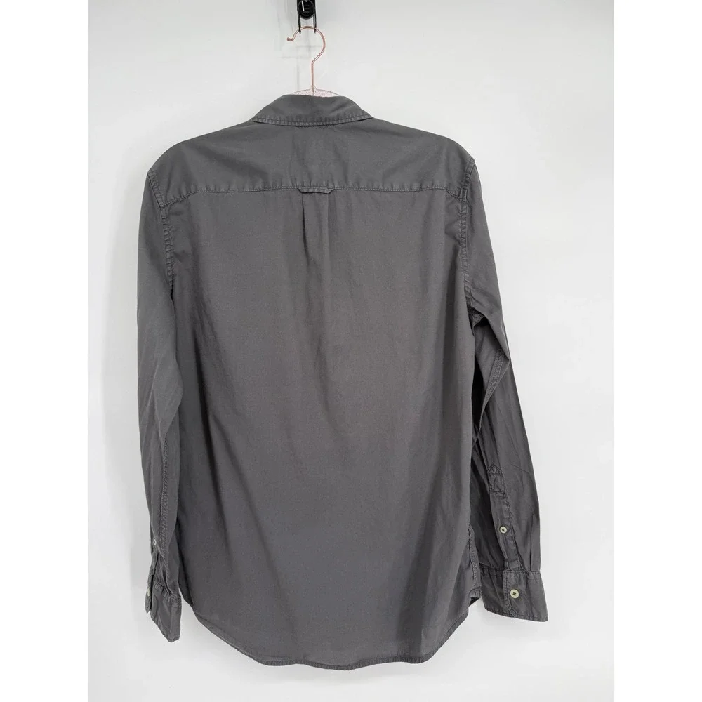 American Eagle Outfitters Mens Classic Fit Long Sleeve Button Down Shirt Gray‎ M